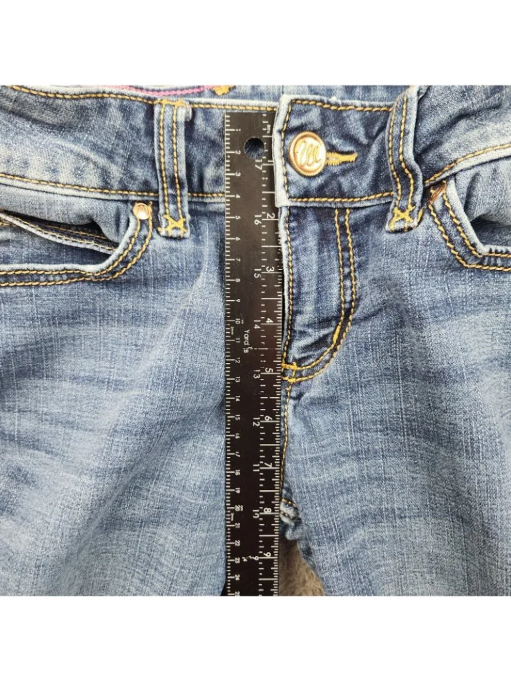 Women's Wrangler Retro Mae Mid Rise Bootcut Jean 27/3 x 32 Western Cowgirl 9MWZ - Picture 7 of 11